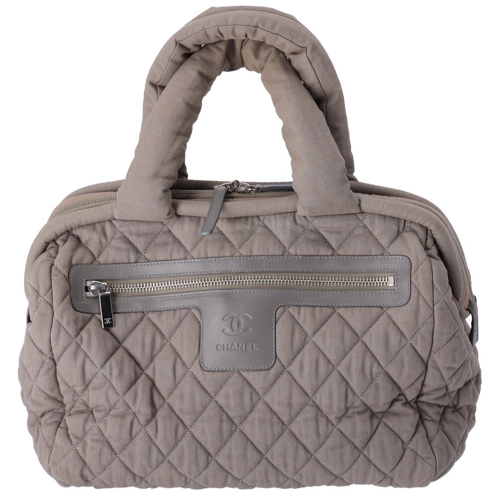 CHANEL Coco Cocoon Handbag Khaki Cotton - Picture 1 of 8